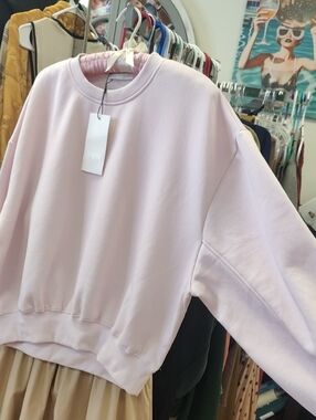 Zara Soft Pastel Pink Crewneck Sweatshirt